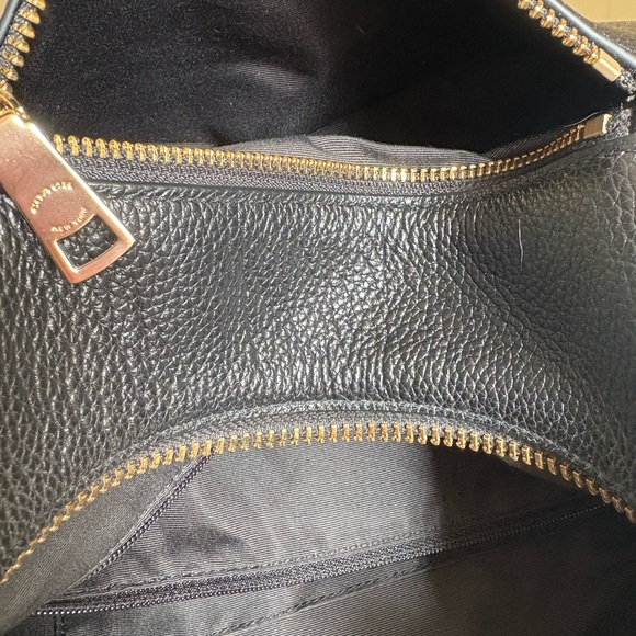 Coach Black Pebbled Leather Hobo Bag - Picture 3 of 7